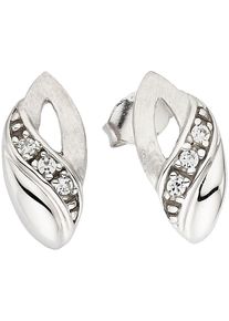 Paar Ohrstecker Bruno Banani "Schmuck", silber (silberfarben, kristallwei&szlig;, kristallwei&szlig;), Ohrringe, Damen, Silber 925 (Sterlingsilber), Paar Ohrstecker, mit Zirkonia (synth.)