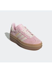Sneaker adidas originals "GAZELLE BOLD", Damen, Gr. 43, wei&szlig; (clear pink, cream wei&szlig;, gold metallic), Leder, Synthetik, Schuhe Sneaker