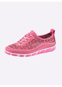 Schn&uuml;rschuh Gemini, Damen, Gr. 36, fuchsia, Glattleder, Schuhe Schn&uuml;rschuh