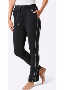 Jogginghose feel good, Damen, Gr. 44/46, Normalgr&ouml;&szlig;en, schwarz, wei&szlig;, 60% Baumwolle, 40% Polyester, unifarben, Hosen Jogginghose