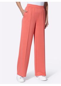 Sweathose Heine, Damen, Gr. 46, Normalgr&ouml;&szlig;en, grapefruit, 55% Viskose, 40% Polyester, 5% Elasthan, unifarben, Hosen Sweathose