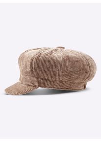 Schirmm&uuml;tze Casual Looks, Damen, braun (schlamm), Kunstfaser, M&uuml;tzen Schirmm&uuml;tze