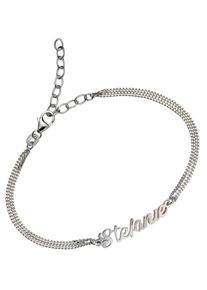 Armband mit Gravur Firetti "Schmuck Geschenk Silber 925 Namensarmband zur Namenskette", silber (silberfarben), Armb&auml;nder, Damen, 17cm, Silber 925 (Sterlingsilber), Armband mit Gravur