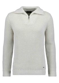 Rundhalspullover Ragman, Herren, Gr. 56, beige (ecru, 005), Strick, 100% Baumwolle, ohne Ausschnitt, Pullover Rundhalspullover