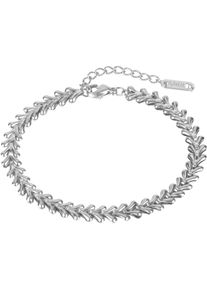 Armband Firetti "Schmuck Geschenk Edelstahl Armschmuck Herzkettengliederung Liebe", silber (edelstahlfarben), Armb&auml;nder, Damen, 23,5cm, Edelstahl, Armband