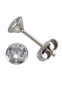 Paar Ohrstecker Firetti "Schmuck Geschenk Silber 925 Ohrschmuck Solit&auml;r" Gr. 3, silber (silberfarben, kristallwei&szlig;), Ohrringe, Damen, 3, Silber 925 (Sterlingsilber), Paar Ohrstecker, mit Zirkonia (synth.)