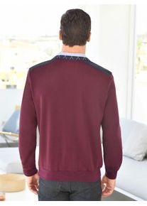 Poloshirt Marco Donati "Langarm-Shirt", Herren, Gr. 64/66, rot (bordeaux), 100% Baumwolle, unifarben, ohne Ausschnitt, Shirts Poloshirt