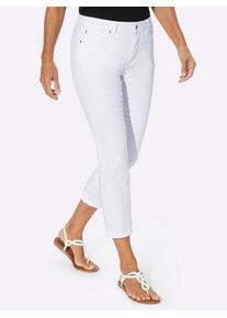 7/8-Jeans Casual Looks, Damen, Gr. 46, Normalgr&ouml;&szlig;en, wei&szlig; (wollwei&szlig;), 97% Baumwolle, 3% Elasthan, unifarben, 7/8-L&auml;nge, Jeans 7/8-Jeans