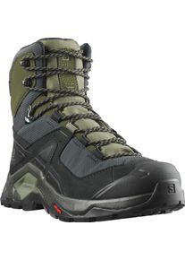 Wanderschuh Salomon "QUEST ELEMENT Gore-Tex", Herren, Gr. 41, bunt (schwarz, olivgr&uuml;n), Leder, Textil, Schuhe Wanderschuh, Wasserdicht