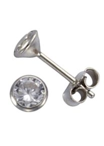 Paar Ohrstecker Firetti "Schmuck Geschenk Silber 925 Ohrschmuck Solit&auml;r" Gr. 3,5, silber (silberfarben, kristallwei&szlig;), Ohrringe, Damen, 3,5, Silber 925 (Sterlingsilber), Paar Ohrstecker, mit Zirkonia (synth.)