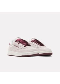 Sneaker Reebok CLASSIC "CLUB C 85", Damen, Gr. 37, luxegrau, schwarzcherry, chalk, Leder, Textil, Schuhe Sneaker
