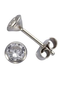 Paar Ohrstecker Firetti "Schmuck Geschenk Silber 925 Ohrschmuck Solit&auml;r" Gr. 4, silber (silberfarben, kristallwei&szlig;), Ohrringe, Damen, 4, Silber 925 (Sterlingsilber), Paar Ohrstecker, mit Zirkonia (synth.)