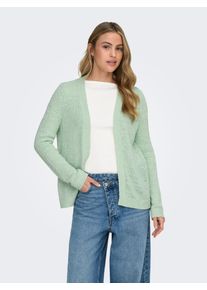 Strickjacke Only "ONLGEENA LS OPEN CARDIGAN KNT", Herren, Gr. S, subtle gr&uuml;n, Strick, Obermaterial: 65% Polyacryl, 35% Polyamid, unifarben, V-Ausschnitt, Strickjacken Strickjacke