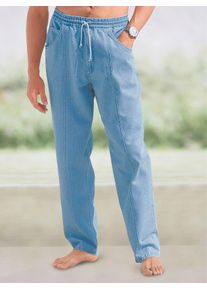 Schlupfhose CLASSIC, Herren, Gr. 46, Normalgr&ouml;&szlig;en, blau (blau, bleached), 100% Baumwolle, unifarben, lang, Hosen Schlupfhose
