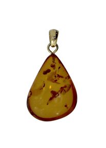 Kettenanh&auml;nger OSTSEE-SCHMUCK "- Klassisch 25 mm - Gold 333/000 - Bernstein -" Gr. 37, gold (gold 333, goldfarben, gelb), Schmuckanh&auml;nger, Damen, Bernstein, Kettenanh&auml;nger