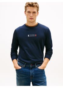 Longsleeve Tommy Hilfiger "BRAND LOVE", Herren, Gr. M, desert sky, Single Jersey, Obermaterial: 100% Baumwolle, regular fit, Rundhals, B&uuml;ndchen, Shirts Longsleeve, Jersey, Rundhals, mit Logo, Topseller