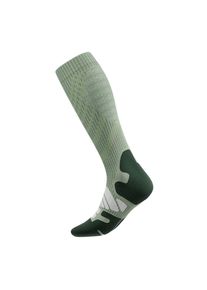 Sportsocken Bauerfeind "Outdoor Merino Compression Socks", Herren, Gr. 43-46, gr&uuml;n (gr&uuml;n s), Polyamid, unifarben mit Farbeinsatz, normal, Socken Sportsocken, Erste Hilfe Artikel