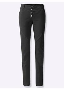 Bequeme Jeans Inspirationen, Damen, Gr. 46, Normalgr&ouml;&szlig;en, schwarz, 96% Baumwolle, 4% Elasthan, unifarben, lang, Jeans Bequeme Jeans