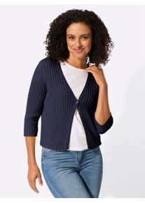 Bolero Casual Looks, Damen, Gr. 50, marine, 100% Baumwolle, unifarben, Strickjacken Bolero