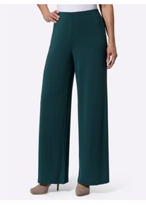 Jerseyhose Lady, Damen, Gr. 46, Normalgr&ouml;&szlig;en, blau (petrol), 95% Polyester, 5% Elasthan, unifarben, lang, Hosen Jerseyhose