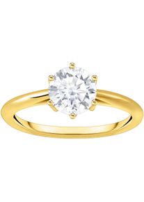 Fingerring Thomas Sabo "Schmuck Silber 925 Ring Solit&auml;r" Gr. 60, gold (gelbgoldfarben, kristallwei&szlig;), Fingerringe, Damen, 60, Silber 925 (recycelt), 2mm, Fingerring, mit Zirkonia (synth.)