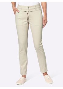 Bequeme Jeans Classic Basics, Damen, Gr. 46, Normalgr&ouml;&szlig;en, beige (sand), 98% Baumwolle, 2% Elasthan, unifarben, lang, Jeans Bequeme Jeans