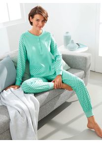 w&auml;schepur Schlafanzug W&Auml;SCHEPUR, Damen, Gr. 44/46, gr&uuml;n (mint), 100% Baumwolle, Homewear-Sets Schlafanzug