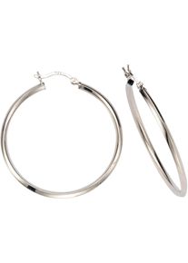 Paar Creolen Firetti "Schmuck Geschenk Silber 925 Basic gl&auml;nzend verschiedene Gr&ouml;&szlig;en Silber" Gr. 40, silber (silberfarben), Ohrringe, Damen, 40, Silber 925 (Sterlingsilber), Paar Creolen