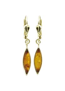 Paar Ohrh&auml;nger OSTSEE-SCHMUCK "- Caja - Gold 585/000 - Bernstein" Gr. 34, gold (gold 585, goldfarben, gelb), Ohrringe, Damen, Gelbgold 585, Paar Ohrh&auml;nger