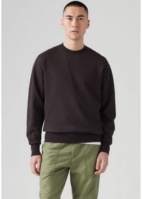 Levi's Sweatshirt LEVI'S "AUTHENTIC CREW", Herren, Gr. L, schwarz (schwarzagate), Sweatware, Obermaterial: 88% Baumwolle, 12% Polyester, unifarben, regular fit taillenlang, Rundhals, Sweatshirts Sweatshirt, mit Logostickerei