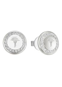 JOOP! Paar Ohrstecker JOOP "2025052", bunt (silberfarben, wei&szlig;, kristallwei&szlig;), Ohrringe, Damen, 10mm, Silber 925 (Sterlingsilber), Paar Ohrstecker, mit Zirkonia (synth.)