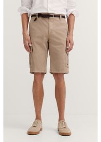 Bermudas Bugatti, Herren, Gr. 46, Normalgr&ouml;&szlig;en, braun (70, cognac), 98% Baumwolle, 2% Elasthan, unifarben, normal, Hosen Bermudas, aus Baumwollmix