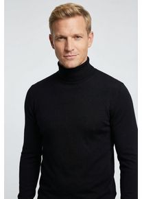 JOOP! Rollkragenpullover JOOP "Donte", Herren, Gr. L, dunkelblau, Strick, Obermaterial: 100% Wolle, unifarben, regular fit normal, Rippb&uuml;ndchen, Pullover Rollkragenpullover