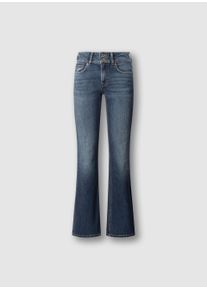 5-Pocket-Jeans Pepe Jeans "FLARE JEANS MW VENUS", Damen, Gr. 30, L&auml;nge 30, used mid blau, Denim/Jeans, Obermaterial: 99% Baumwolle, 1% Elasthan, ausgestellt, Jeans 5-Pocket-Jeans, im Flared Fit