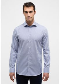 Langarmhemd Eterna "SLIM FIT", Damen, Gr. 39, Normalgr&ouml;&szlig;en, blau, Satin, 100% Baumwolle, schmal, Manschette, Hemden Langarmhemd, NON IRON (b&uuml;gelfrei)