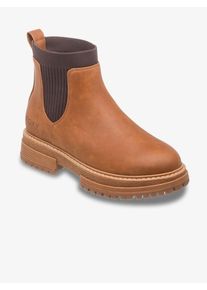 Chelseaboots Roxy "JEYNA", Damen, Gr. 41, braun, chocolate, Synthetik, Schuhe Chelseaboots, Ankleboots, Schlupfboots, Stiefelette, wasserabweisend