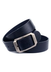 Lederg&uuml;rtel Anthoni Crown, Damen, Gr. 95, blau (dunkelblau), Leder, unifarben, G&uuml;rtel Lederg&uuml;rtel, Vollleder Jeansg&uuml;rtel in dunkelblau