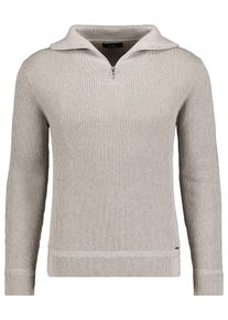 Rundhalspullover Ragman, Herren, Gr. 52, grau (taupe, 850), Strick, 95% Baumwolle 5% Kaschmir, Pullover Rundhalspullover