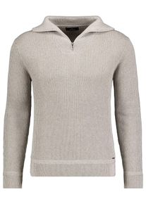 Rundhalspullover Ragman, Herren, Gr. 48, grau (taupe, 850), Strick, 95% Baumwolle 5% Kaschmir, Pullover Rundhalspullover