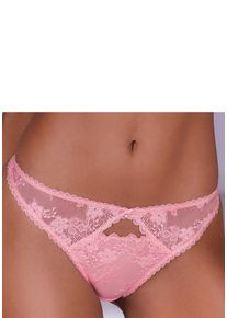 String Vivance "Julia", Damen, Gr. 36/38, hellpink, Spitze, Obermaterial: 88% Polyamid, 12% Elasthan, Unterhosen String, mit verf&uuml;hrerischem Cut-Out und feiner Zierschleife mit Accessoire