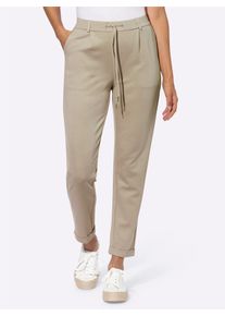 Jogger Pants Inspirationen, Damen, Gr. 46, Normalgr&ouml;&szlig;en, beige, 58% Viskose, 36% Polyamid, 6% Elasthan, unifarben, Hosen Jogger Pants
