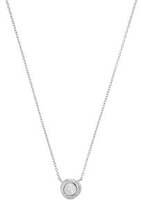 Kette mit Anh&auml;nger Amor "Knoten-Otpik", bunt (silberfarben, wei&szlig;), Halsketten, Damen, Perlen Silber 925 (Sterlingsilber), L: 45 B: 0,6mm, Perlen, Silber 925 (Sterlingsilber), Kette mit Anh&auml;nger, mit Muschelkernperle, B:0,6mm