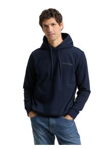 Hoodie Tom Tailor, Herren, Gr. M, sky captain blau, Sweatware, Obermaterial: 70% Baumwolle, 30% Polyester, unifarben, regular fit normal, ohne Ausschnitt, Rippb&uuml;ndchen, Sweatshirts Hoodie, mit Logo Stickerei