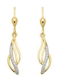 Adelia&acute;s Paar Ohrh&auml;nger ADELIA&acute;S "333 Gold Ohrringe Ohrh&auml;nger mit Zirkonia", gold, Ohrringe, Damen, Gelbgold 333, Paar Ohrh&auml;nger