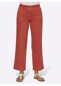 7/8-Jeans Inspirationen, Damen, Gr. 46, Normalgr&ouml;&szlig;en, rot (rostrot), 96% Baumwolle, 4% Elasthan, unifarben, lang, Jeans 7/8-Jeans