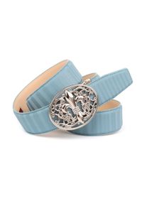 Lederg&uuml;rtel Anthoni Crown, Damen, Gr. 110, blau (hellblau), Rindsleder, G&uuml;rtel Lederg&uuml;rtel