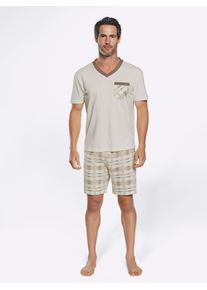 King&acute;S Club Schlafanzug KINGS CLUB, Herren, Gr. 44/46, bunt (blau, natur), 100% Baumwolle, Homewear-Sets Schlafanzug