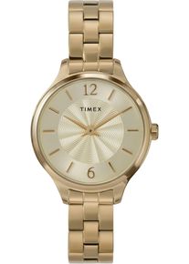 Quarzuhr Timex "PEYTON", gold (goldfarben), Armbanduhren, Damen, Quarzuhr, Armbanduhr, Damenuhr,Edelstahlarmband,analog