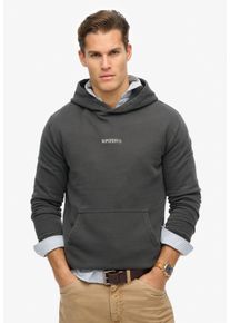 Kapuzensweatshirt Superdry "MICRO LOGO HOOD", Herren, Gr. L, schwarz (washed schwarz), angeraute Sweatware, Obermaterial: 80% Baumwolle, 20% Polyester, unifarben, relaxed fit, Rundhals, Rippb&uuml;ndchen, Sweatshirts Kapuzensweatshirt