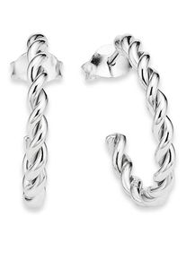 Paar Creolen Bruno Banani "Schmuck Geschenk Silber 925 Ohrschmuck Ohrringe", silber (silberfarben), Ohrringe, Damen, 19,5mm, Silber 925 (Sterlingsilber), Paar Creolen